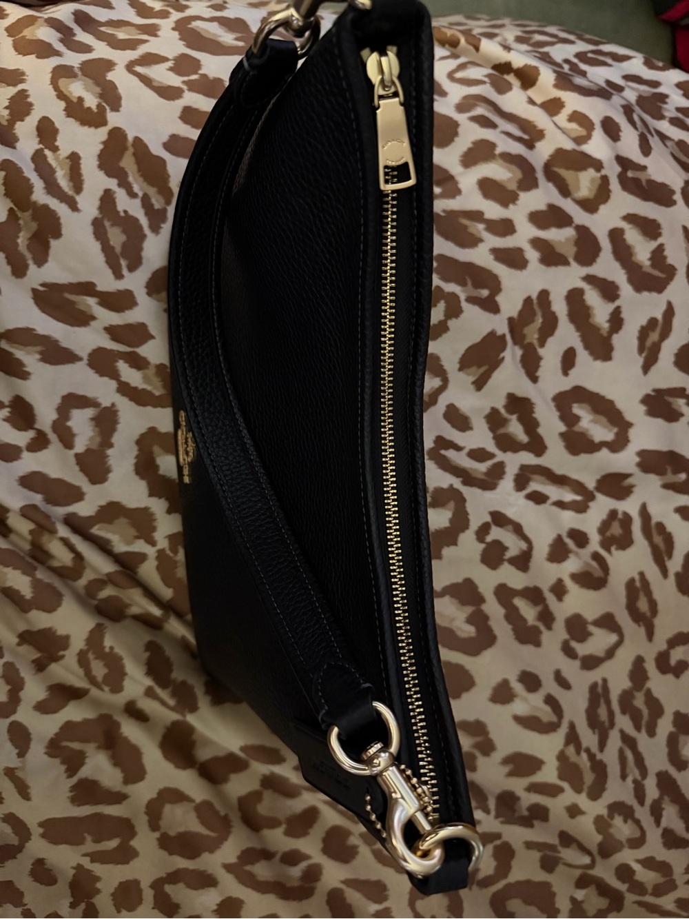 Coach Black Laurel Pebbled Leather Shoulder Bag Like New - Picture 10 of 12